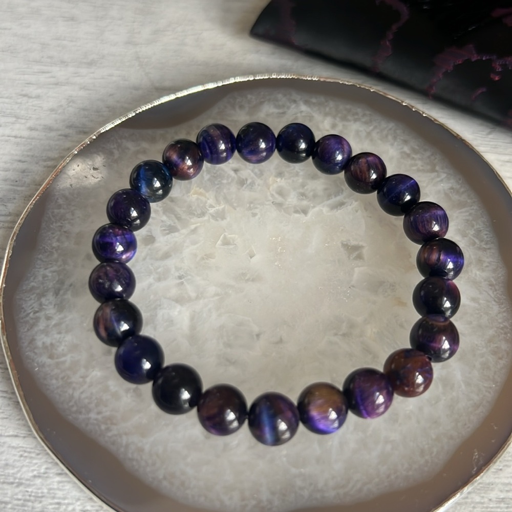 Galaxy Tiger’s Eye Bead Bracelet